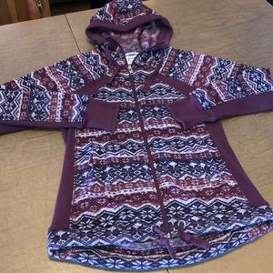 AVALANCHE Sweater Knit Shell Hooded Zip Jacket S